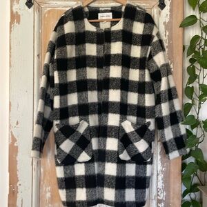 Black N White Check Jacket